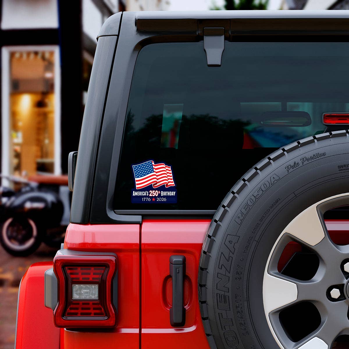 RetroPlanet - Wholesale Sticker - USA 1776 Flag Celebrate 250 Years Patriotic Die Cut Sticker2