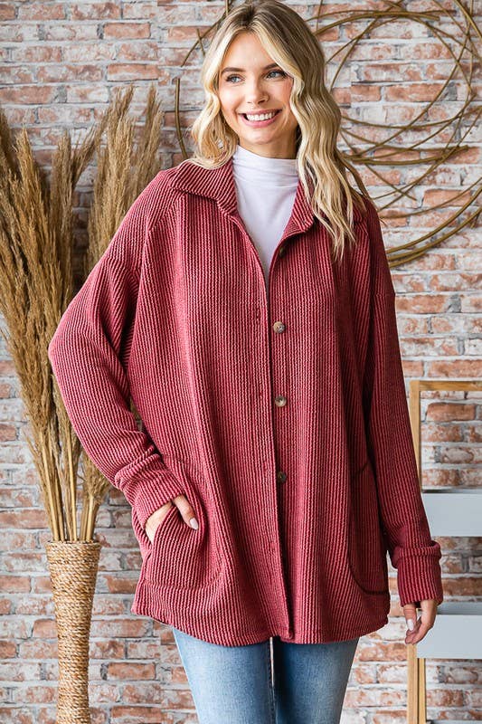 Vanilla Monkey - Venta al por mayor Sobrecamisa - Mujer - Chaqueta de punto acanalado3