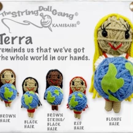 Terra String Doll Keychain (Brown) for wholesale by Kamibashi