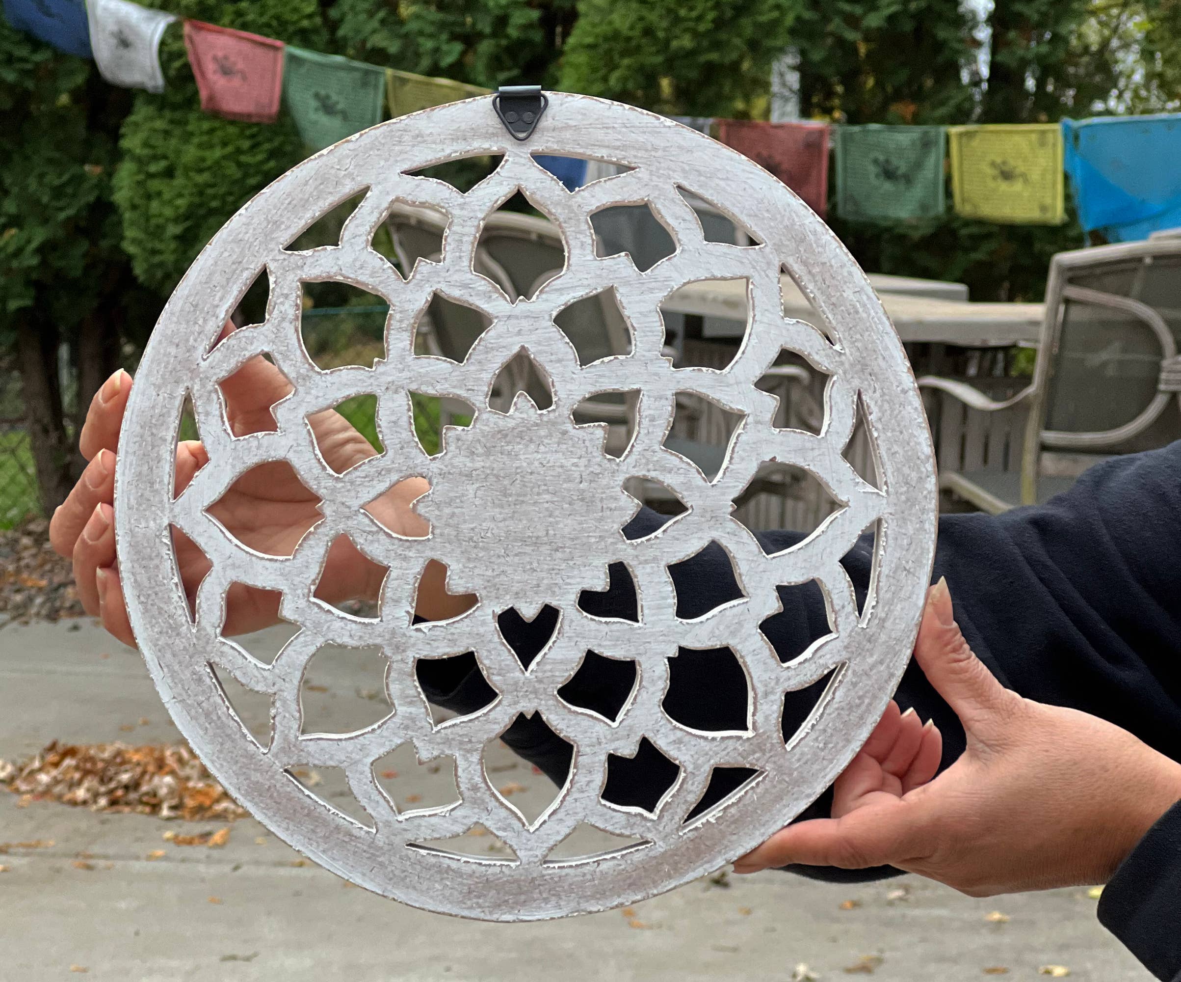 Lungta Imports - Wholesale Wall Accent - Handcrafted Wooden Lotus Flower Wall Décor Hanging Art1