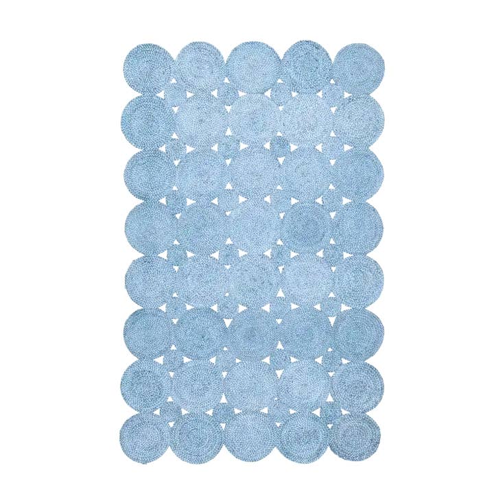 Circle of Life Braided Area Jute Rug - Blue for wholesale by Maia Homes