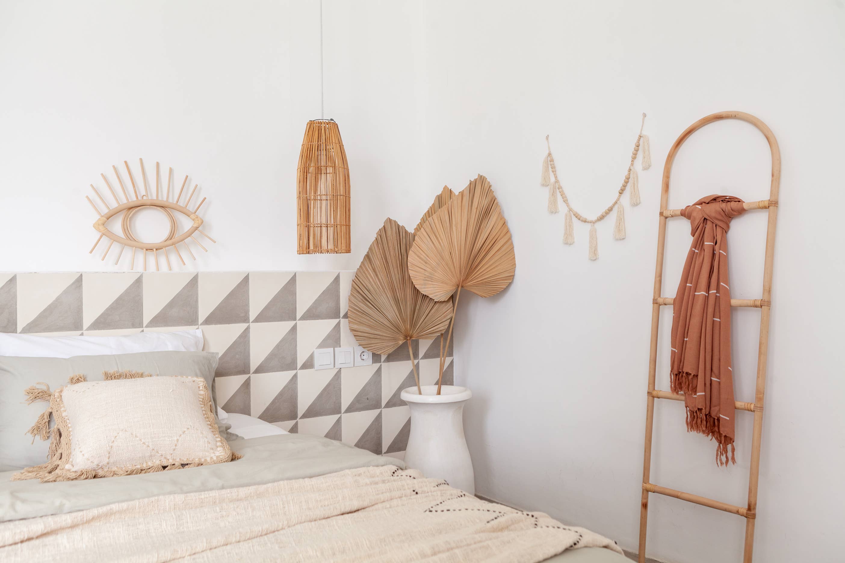 Village Thrive - Vente Étagère flottante - Echelle à couverture en rotin7