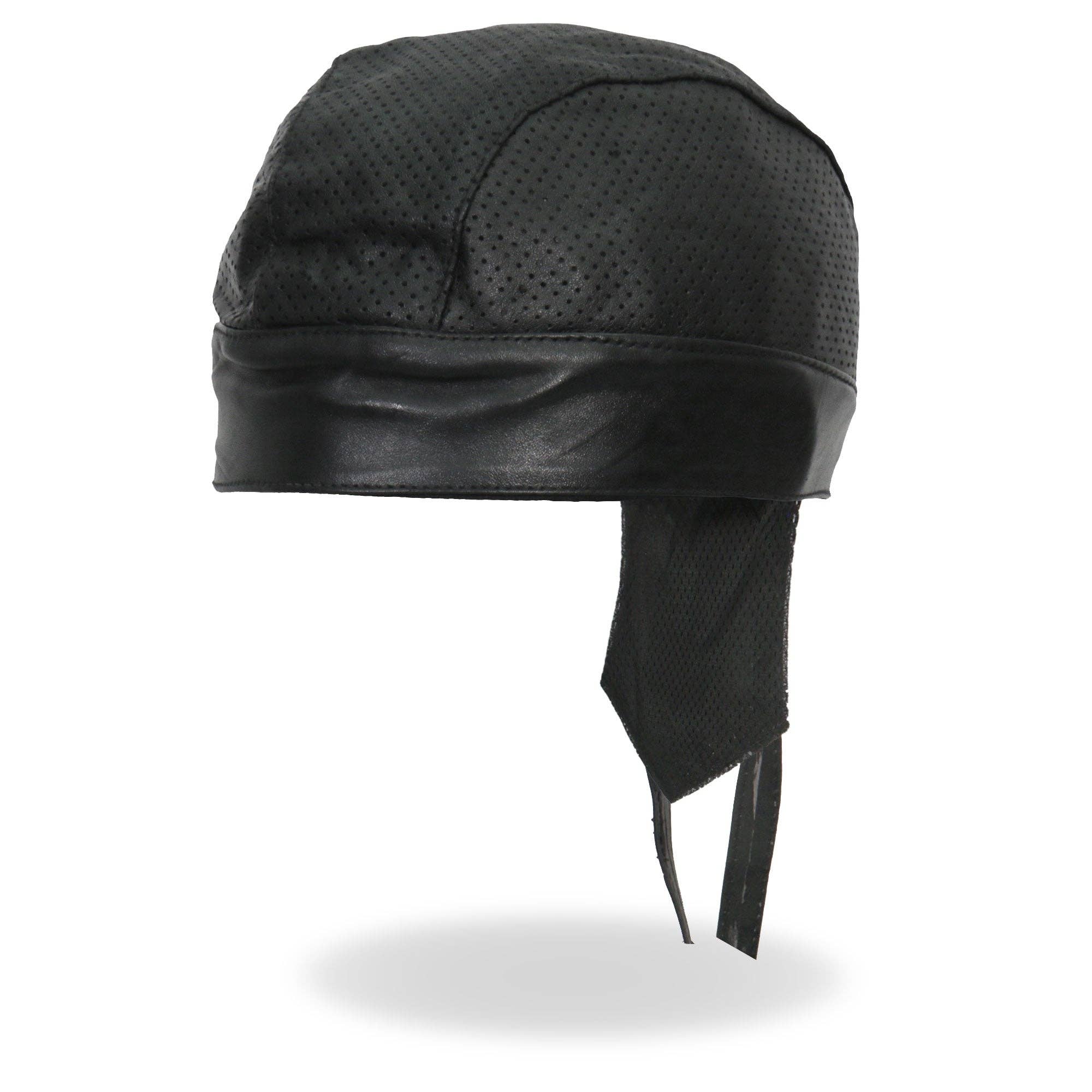 Hot Leathers Black Perforated Medium Weight Leather Head Wrap HWL1010 for wholesale on Faire1