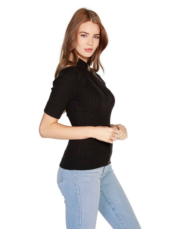 Belldini - Wholesale Knit Top - Women's - Women's Zipper Polo with Mock Collar12