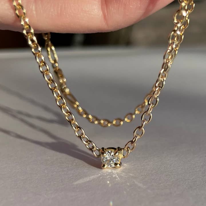 Katie Rose Jewellery - Wholesale Pendant/charm necklace - Gisèle diamond chain0