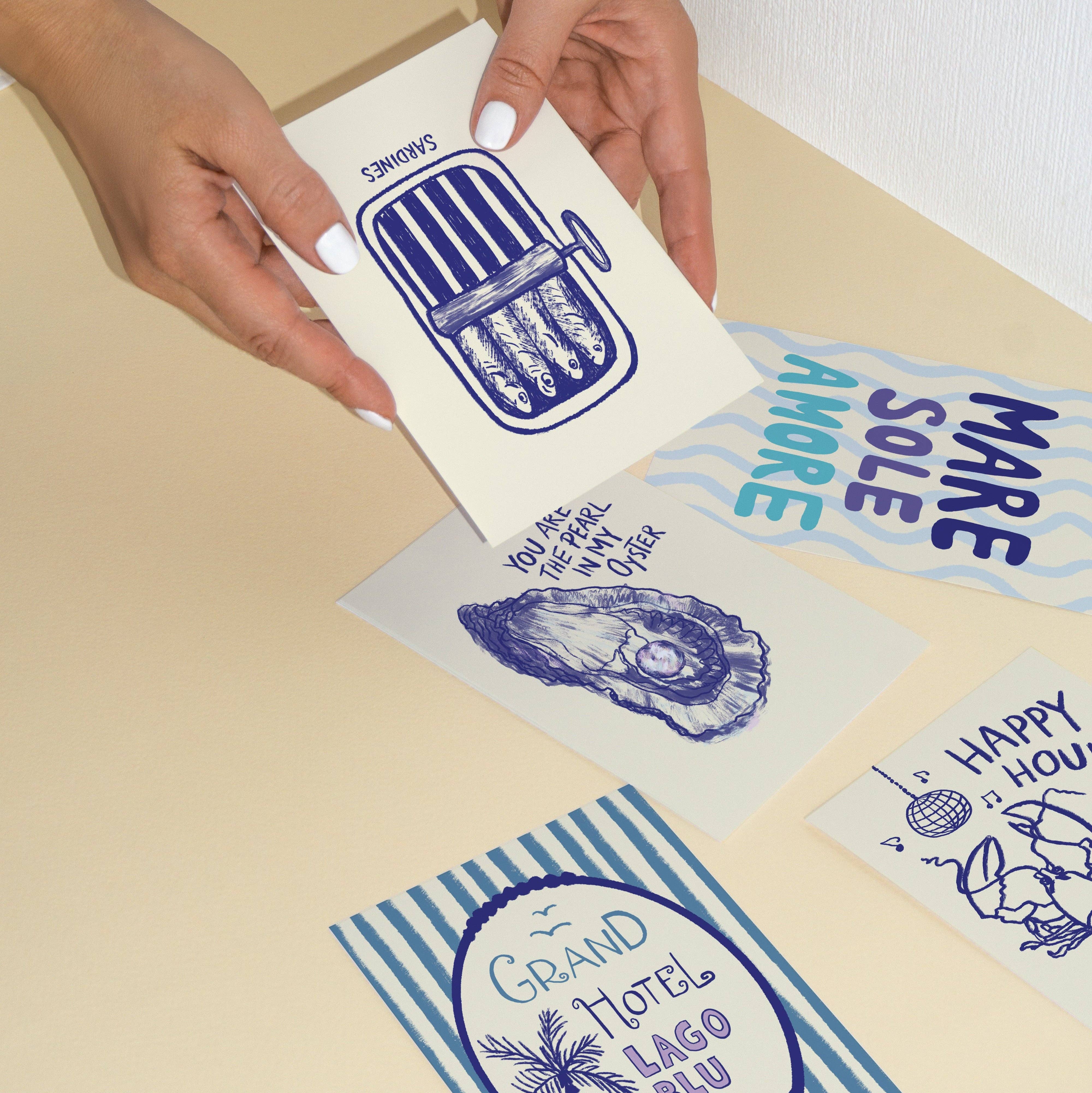 Studio Dolci - Wholesale Postcard Set - MARITIME POSTCARD SET WITH 5 CARDS1