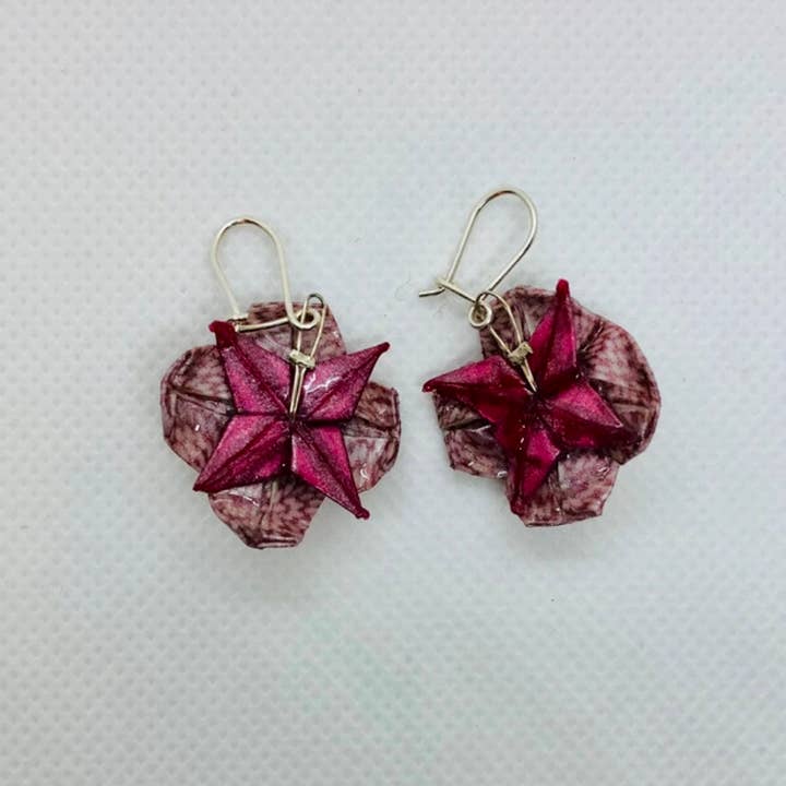 L'éco maison décoration - Wholesale Dangle Earrings - Origami flower earrings1