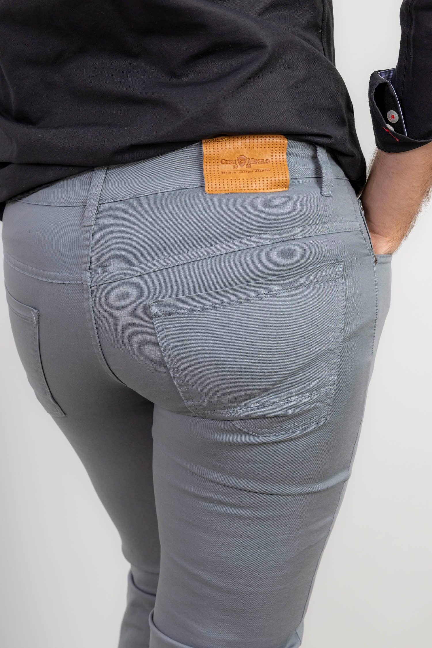 Custi Mikelo: Men's Clothing & Christmas Gifts - Wholesale Pants - Men's - 5-Pocket Grey Trousers1