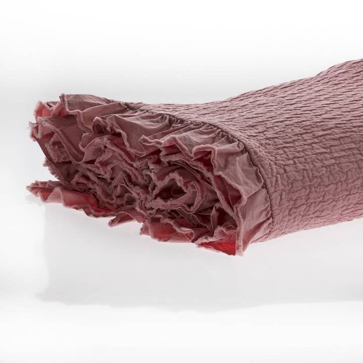 UNOCASADESIGN - Wholesale Deken - Vigo Stonewashed katoenen sprei met ruches26