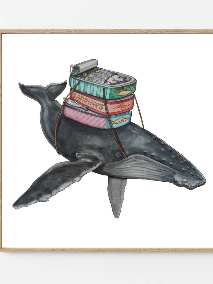 Impression Giclée Empilée de Sardines à Bosse, Fait Main pour la vente par Dorsal Fine Design