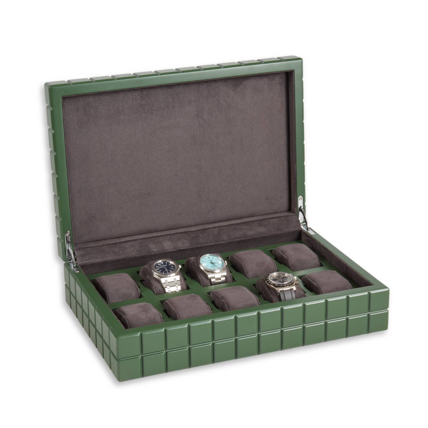 BeyBerk International - Wholesale Jewelry Box/Organizer - Bogota Cube Design Ten Watch Case5