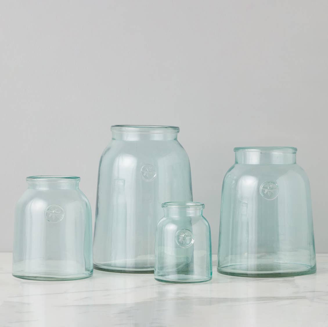 etúHOME – Großhandel Vasen – Französische Biene Klarer Einmachglas-Vase mit Verschluss, Klein1