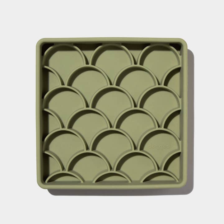 3-in-1 fish scale slow feeder bowl - olive for wholesale on Faire4