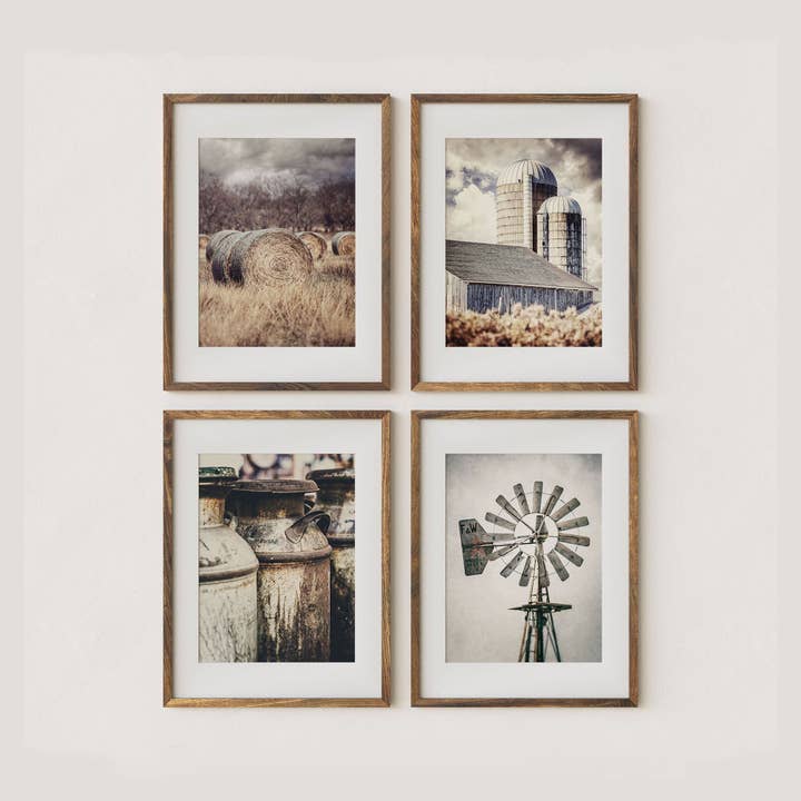 Dairy Farmhouse Kitchen | Art Prints Set of 4 for wholesale by Lisa Russo Fine Art