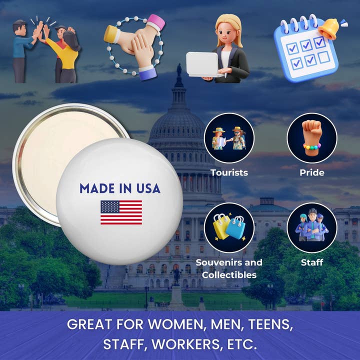 Worldwide Souvenirs – wholesale Kompakt spegel – Plånboksspegel - Delstatsflagga Alabama - USA7