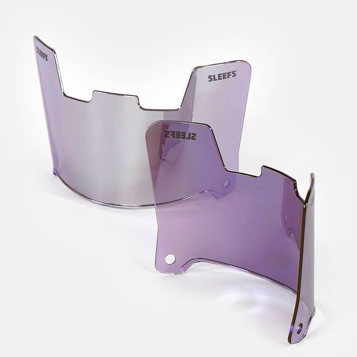 Cyber Purple Machine Silver Helmet Eye-Shield Visor for wholesale by Sleefs