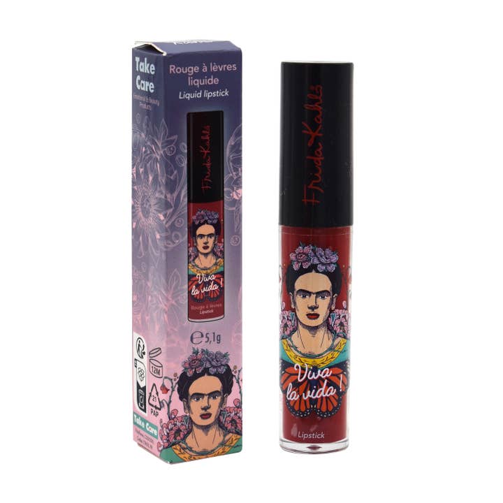 Frida Kahlo, Lipstick, Liquid, Red, Red, Makeup, 5g, for wholesale by Takecare