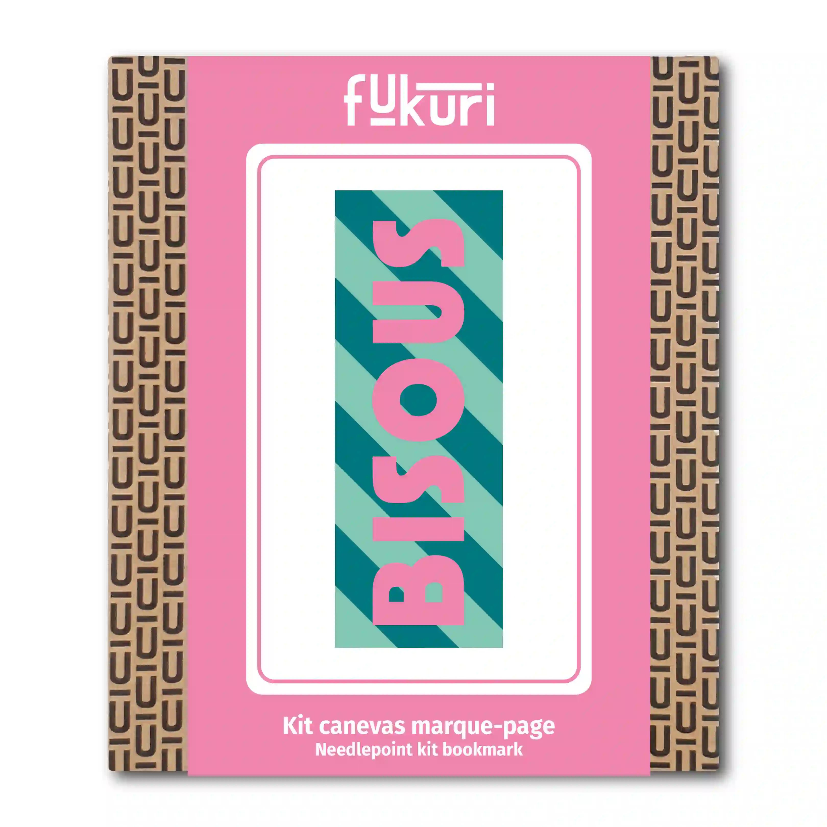 Fukuri - Wholesale Craft Sewing Kit - Gift idea - DIY - Needlepoint kit-bookmark- Kiss1