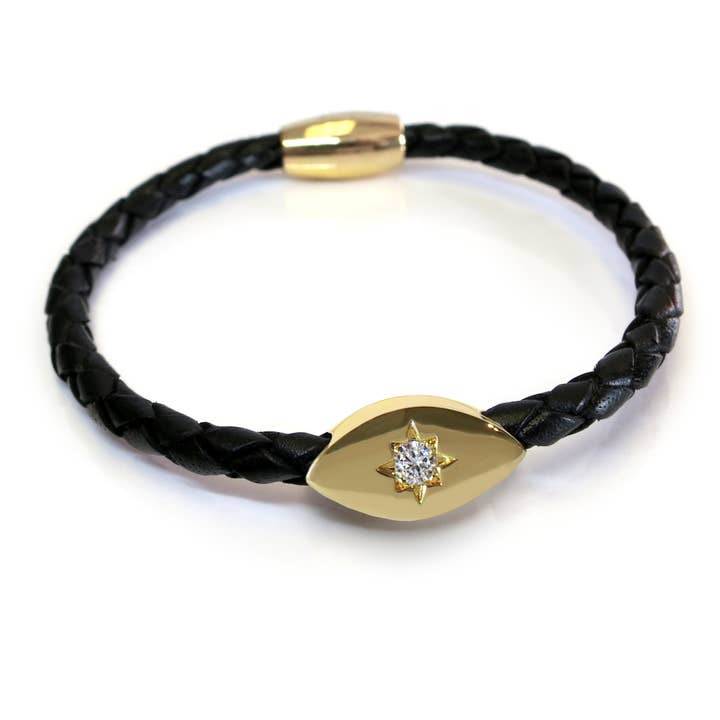 Evil Eye Starlight Bracelet Gold - Click for more colors for wholesale by Liza Schwartz Jewelry