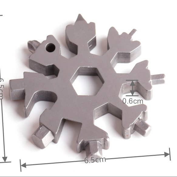 VIGOR – wholesale Handy tool – Perfect Gift Snowflake Multi Tool Stainless Steel 18-in-18