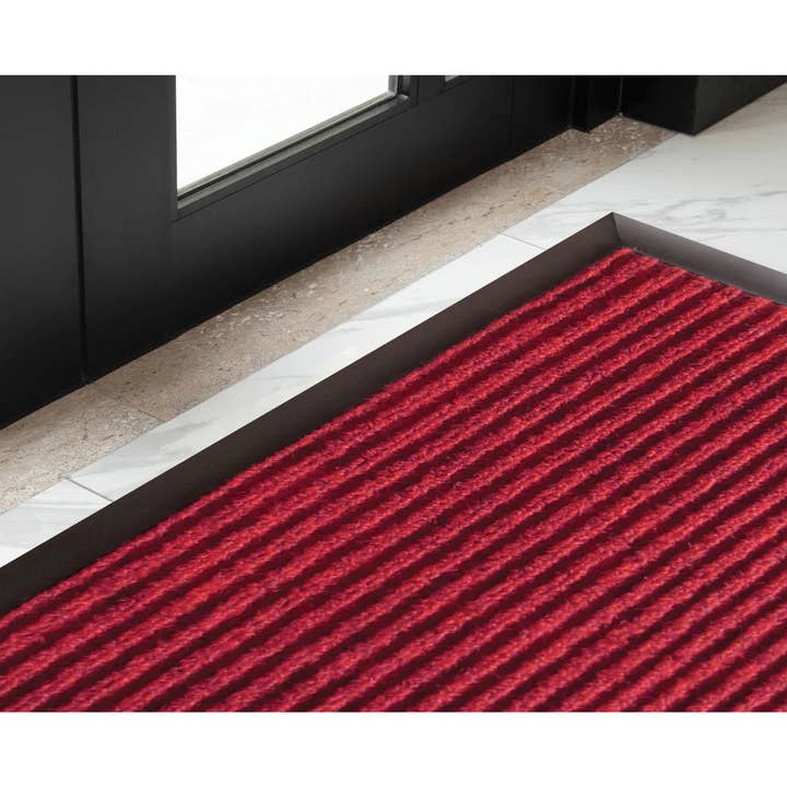 EcoQuality - Wholesale Floor mat - FMC-310C to 46U, 3x5'-4x6' Charcoal/Burgundy Carpet Floor Mats