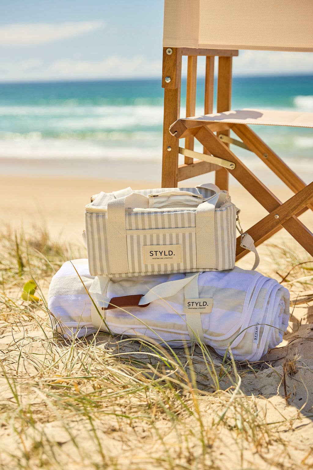 STYLD.® - Wholesale Beach towel - Vanilla Latte Striped Boyfriend Towel7