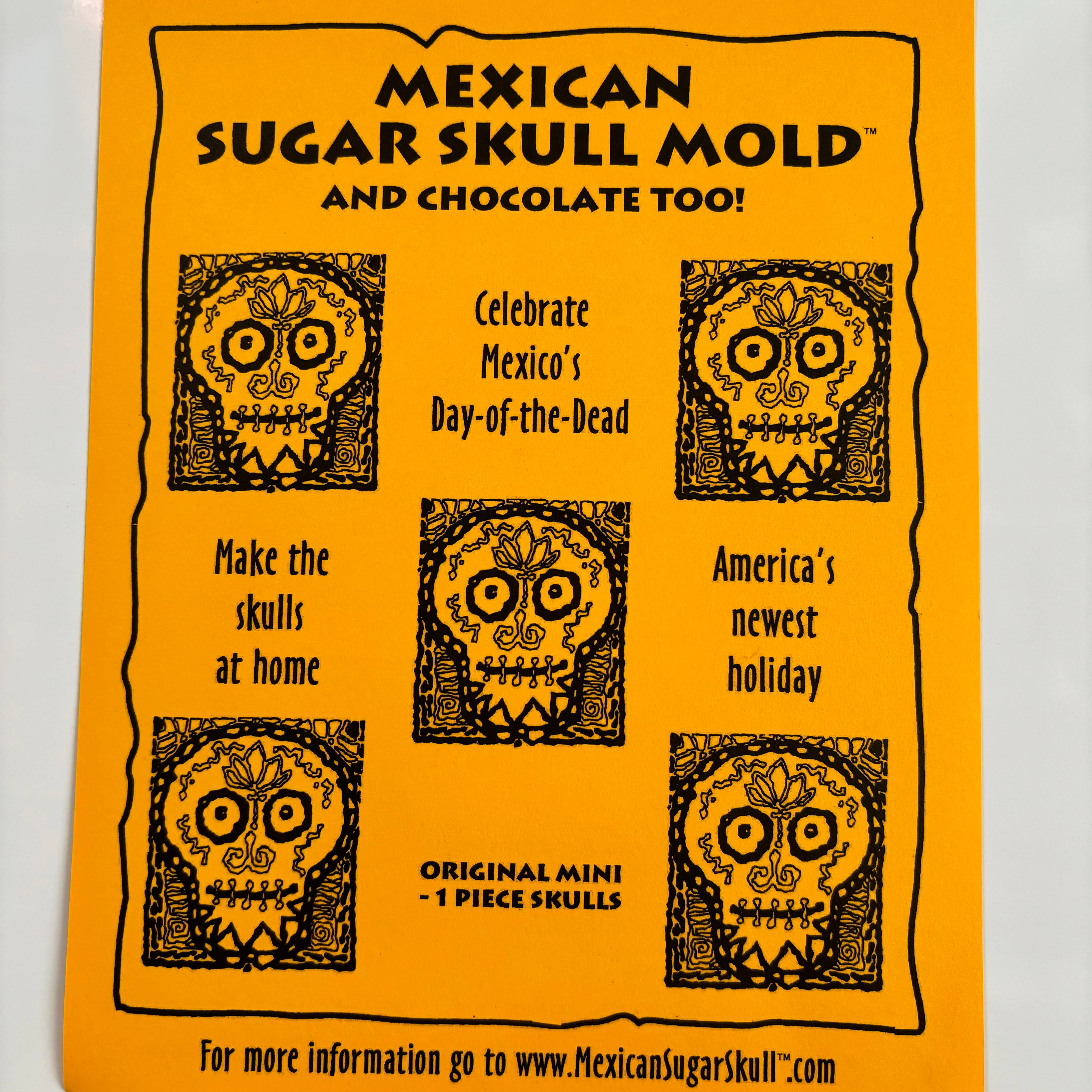 Mexican Sugar Skull – wholesale Chocolate/candy mould – Oaxaca Sugar Skull Mold - Mini - 6 molds0