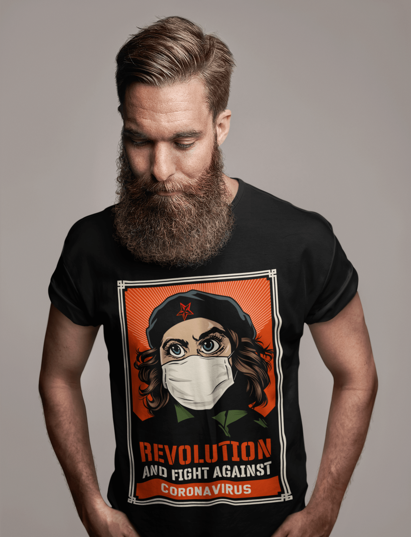 ULTRABASIC - Wholesale Screen Printed T-Shirt - Unisex - Unisex Adult T-Shirt Coronavirus Revolution and Fight Covid T Shirt2