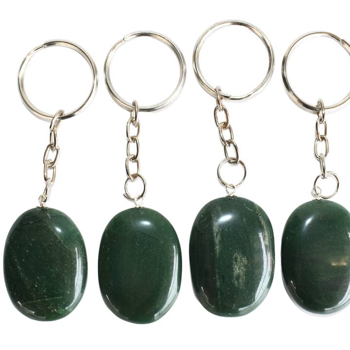 Soothing Crystals - Wholesale Keychain - Unisex - Gemstone Keychain | Green Jade | Crystal Stone Keyring2