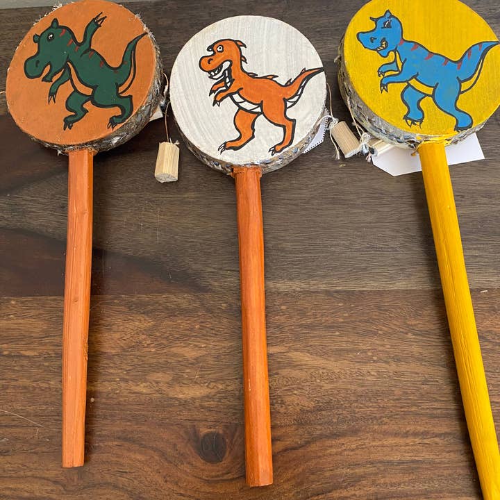 Dinosaur Tic Toc Drum, Set of 3 for wholesale by Gitzell FairTrade