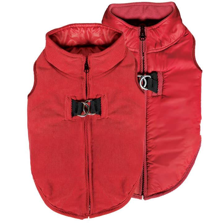Gooby - Wholesale Pet Vest - Dog - #78251 - Corduroy Reversible Zip Up2