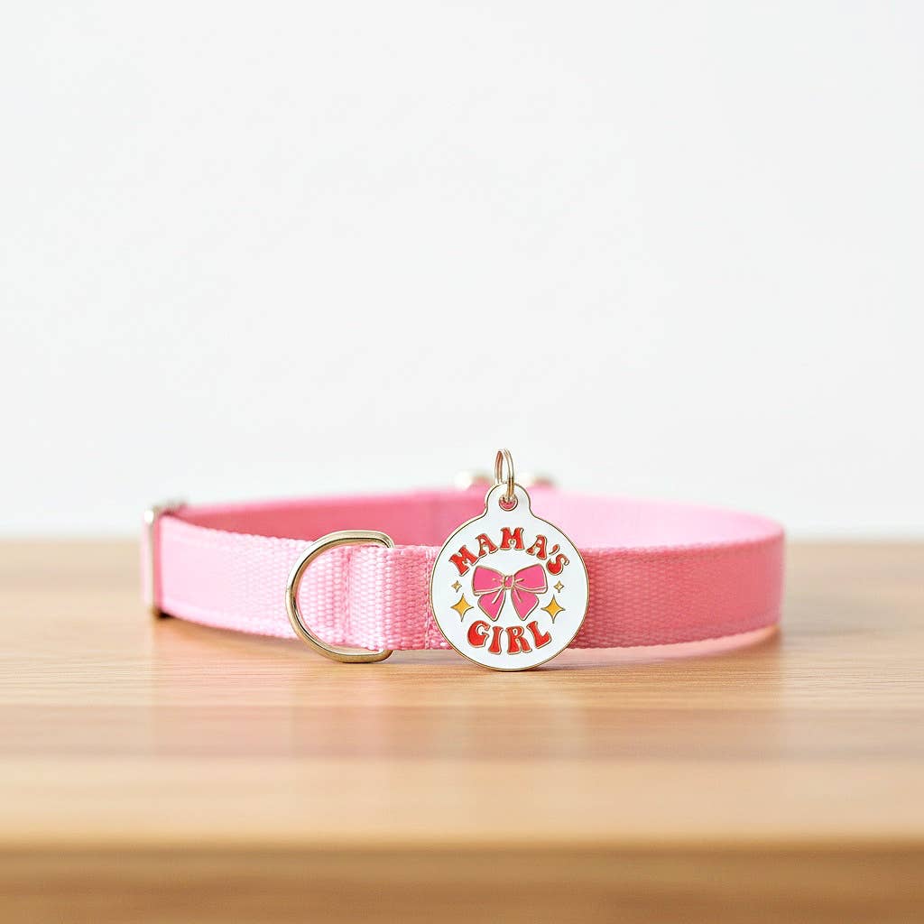 Bad Tags – Engroshandel Halsbåndsvedhæng - Hund – Emalje-kæledyrsmærke med scannbart ID - Mors pige8