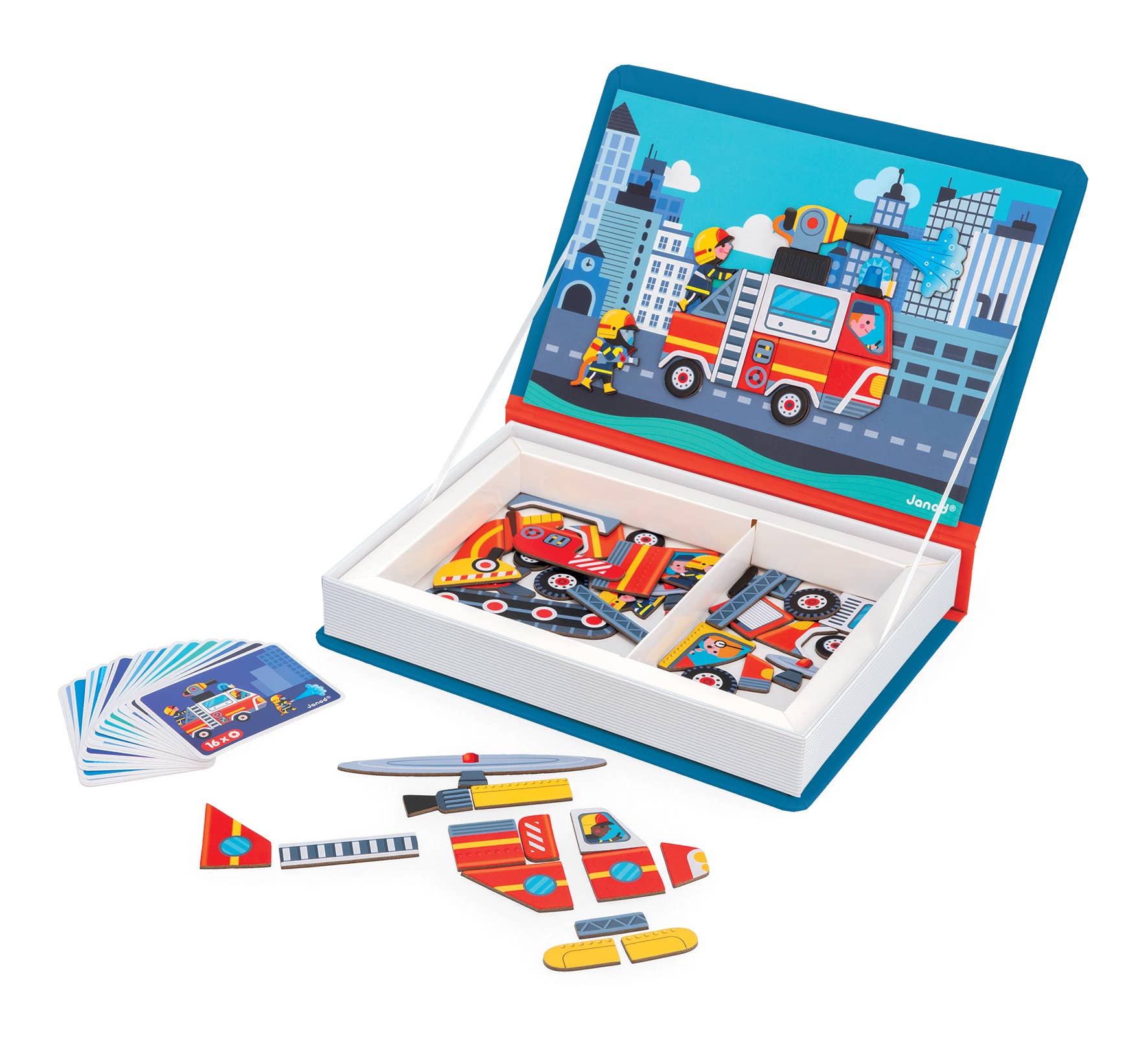 Janod - Wholesale Toy Set - Kids - Magneti'book - Firemen4
