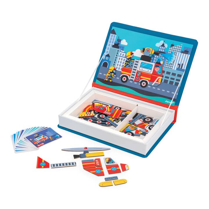 Janod - Wholesale Toy Set - Kids - Magneti'book - Firemen4