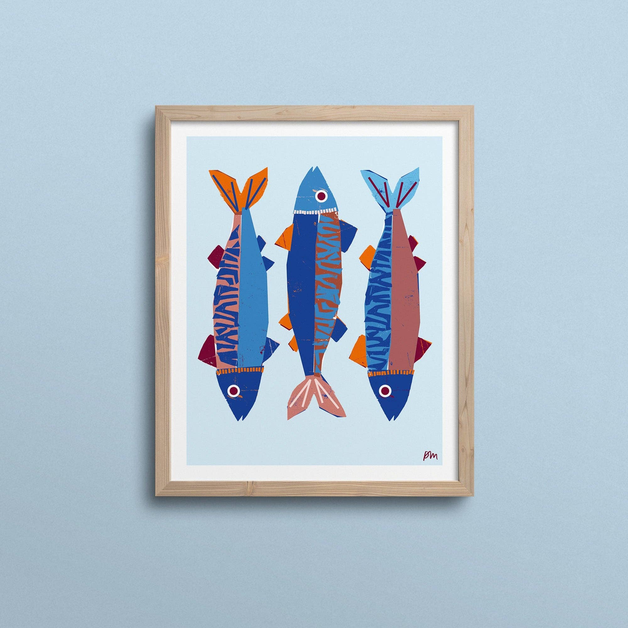 Kautzi Illustrations – wholesale Art print – Mackerel – 8 x 10 Print – Wholesale