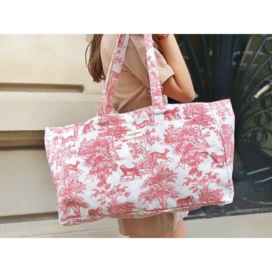 Maison Pioline – wholesale Tote bag – Women's – Le Maxi Cabas Brick Toile de Jouy - women - diaper bag