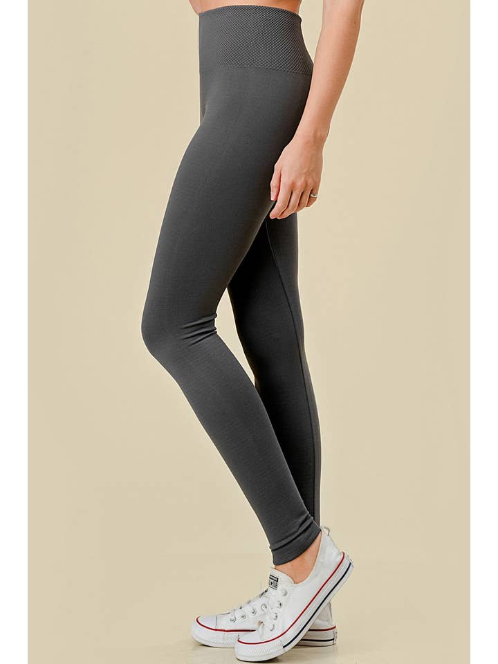 MIO WHOLESALE - Wholesale Athletic/Lounge Leggings - Women's - FL700-FLEECE HIGH-RISE FLEECE LEGGINGS