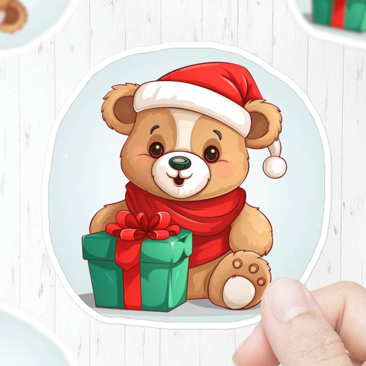 Jul Bear Sticker for engroshandel hos Mystical Clarity
