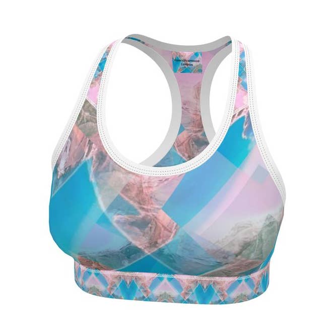 Sujetador deportivo - Colección Pink Lakes of Geraldton para venta al por mayor de Funky Flamingo London