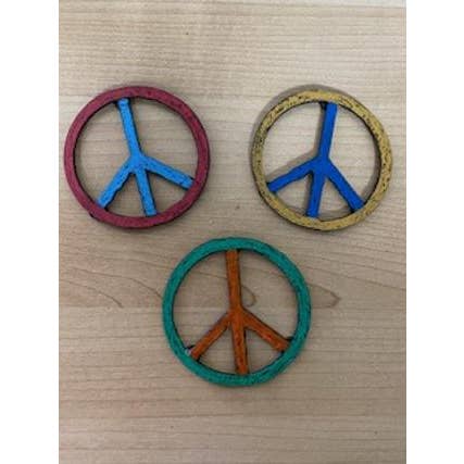 Whimsies - Wholesale Magnet - PEACE SIGN MAGNET Recycle hippie Bohemian USA impulse buys