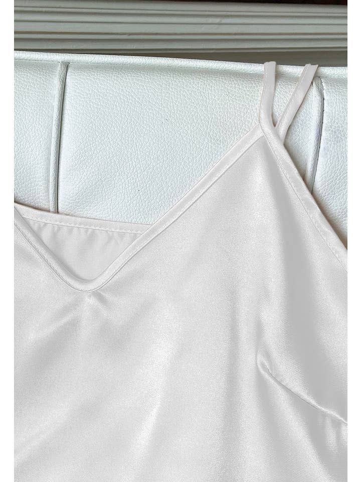 Anna Kaci Wholesale - Wholesale Lounge Set - Women's - Satin Tank and Ruffle Hem Shorts40