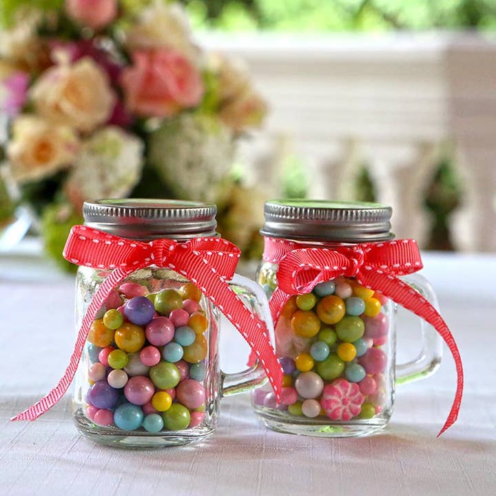 Kate Aspen - Wholesale Drinking Glass/Cup - 4 oz. Mini Mason Mug Shot Glass with Lid - DIY (Set of 12)9