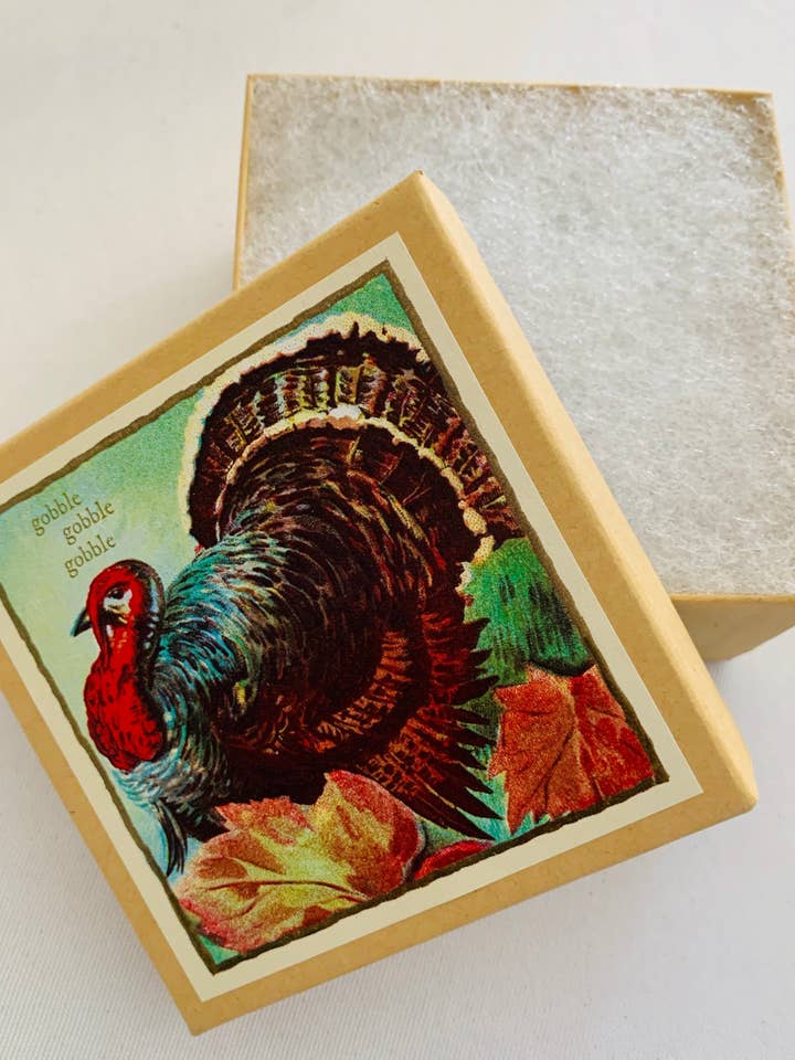 Thanksgiving Fall Blade Tyrkiet Square gaveæske for engroshandel hos ELLegant Creations, LLC