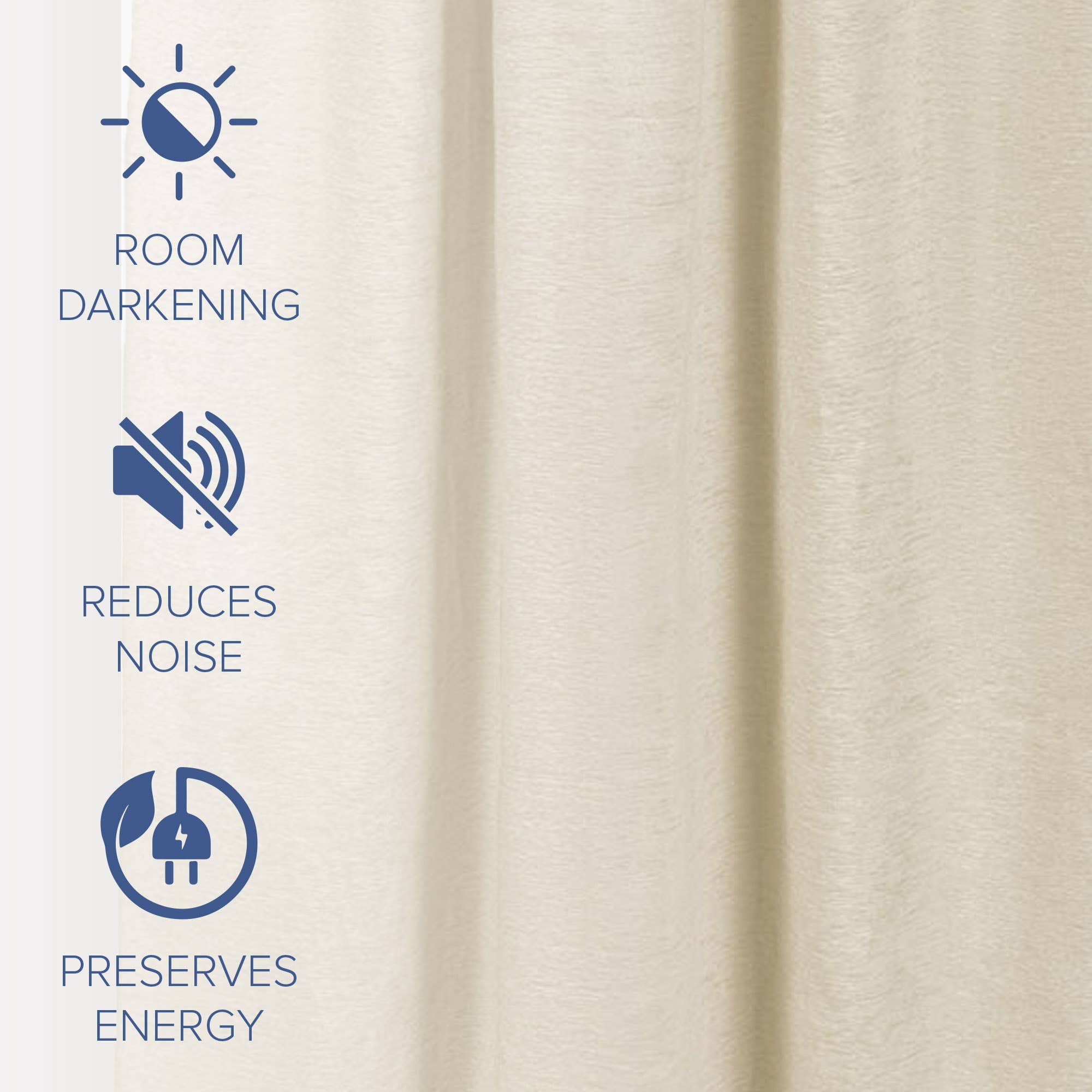 Awesome Home - Wholesale Curtain - Chenille Room Darkening Back Tab Curtain, 1 Panel, 52"x96"31