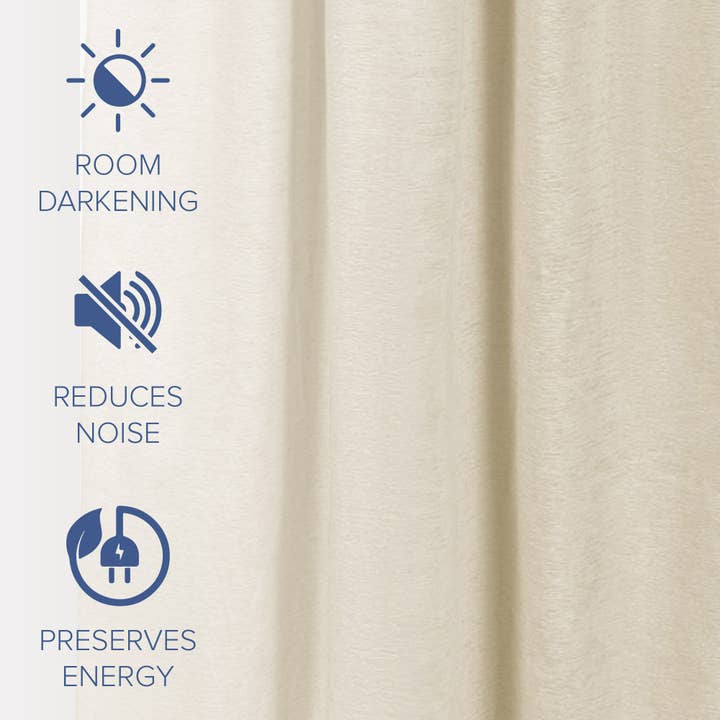 Awesome Home - Wholesale Curtain - Chenille Room Darkening Back Tab Curtain, 1 Panel, 52"x96"31