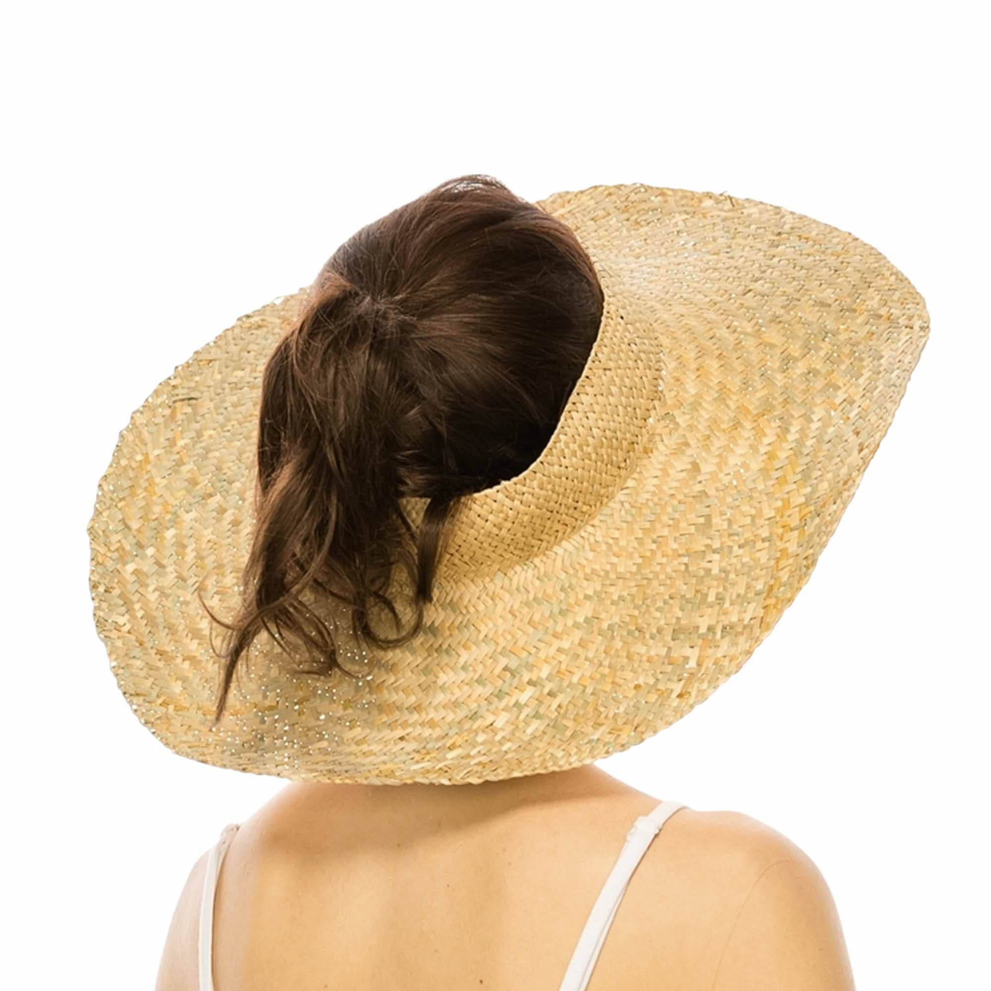 Queens INC - Vente Visière – femme - 🌿 Visière en Feuille de Palmier Sol Vista 🍃1