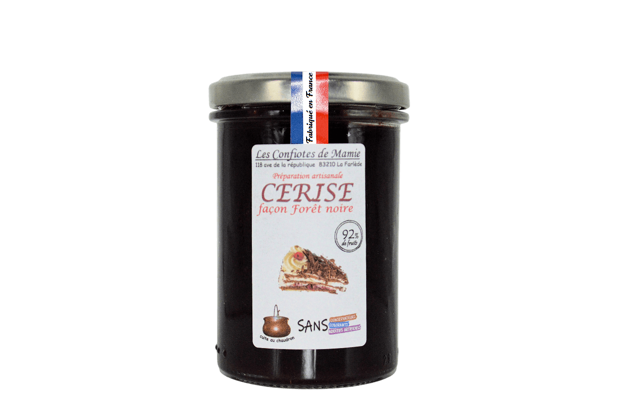 Les confiotes de mamie – Großhandel Marmelade/Gelee – Kirschmarmelade „Schwarzwald“0