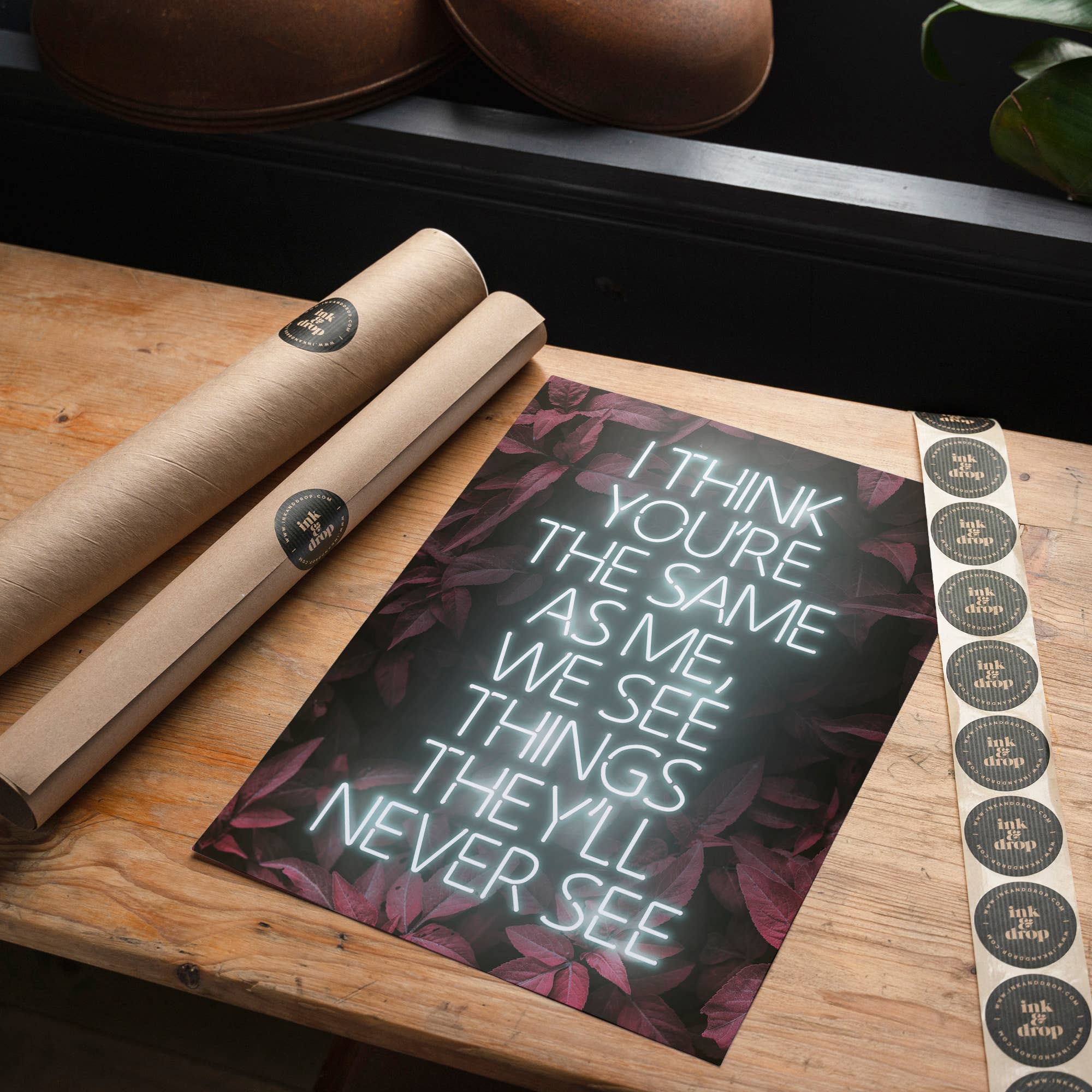 Ink & Drop - Wholesale Kunstprint - Live Forever Songteksten afdrukken6