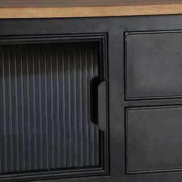 Kodu - Wholesale Console Table - Black iron TV stand measuring 165x45x52cm6