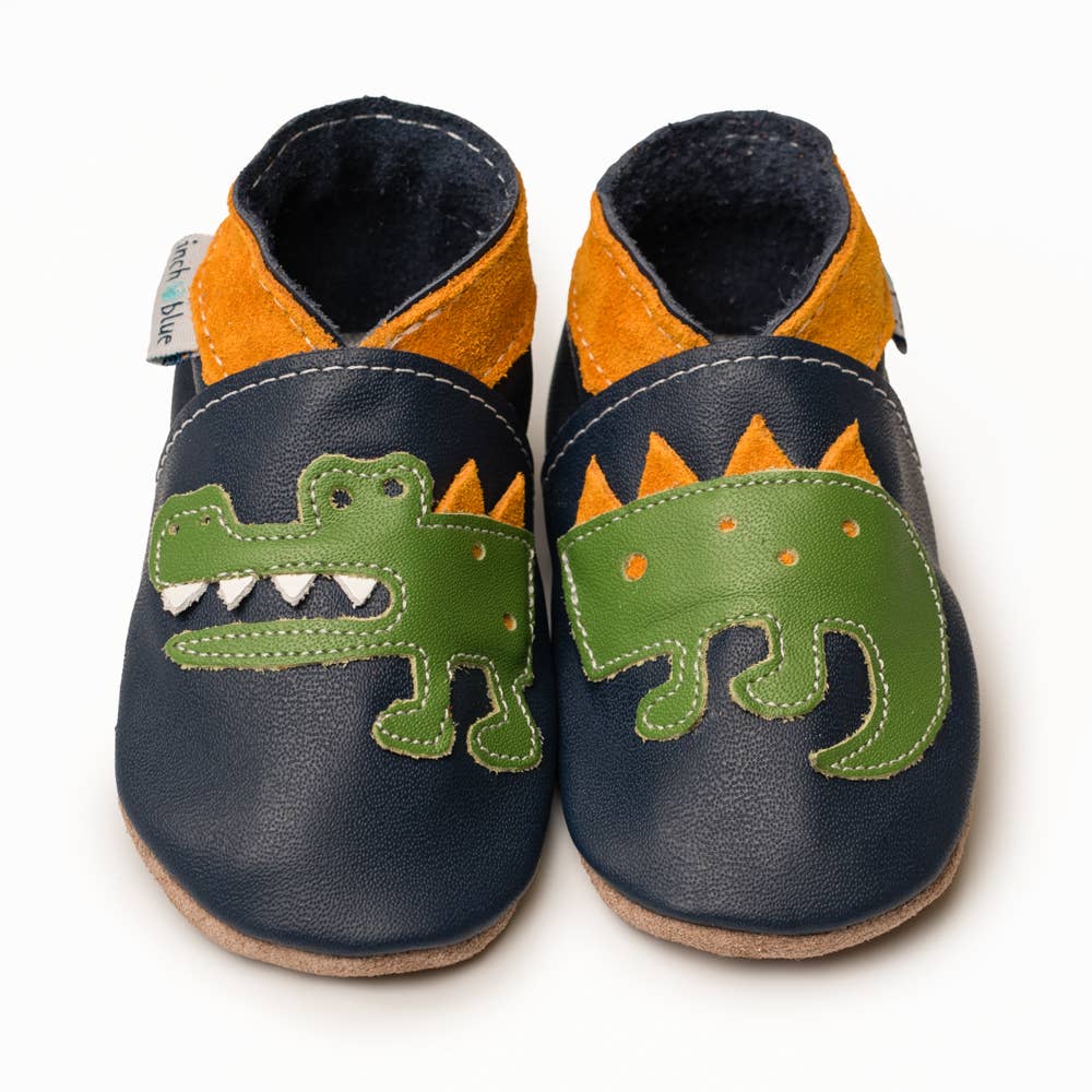 Inch Blue - Wholesale Crib Shoes - Baby - Baby & Toddler Shoes - Crocodile Navy/Lime1